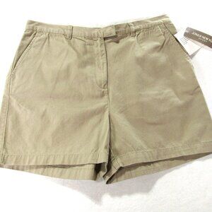 Jones New York Signature Shorts Womens 14 Khaki Cotton Pockets Summer 1000137